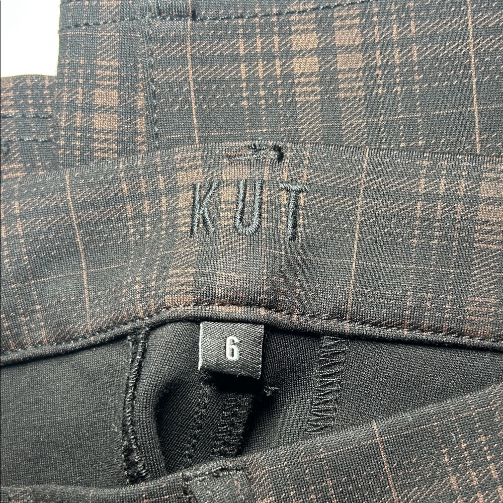 Kut from the Kloth Brown and Black Plaid Pants - Picture 3 of 4